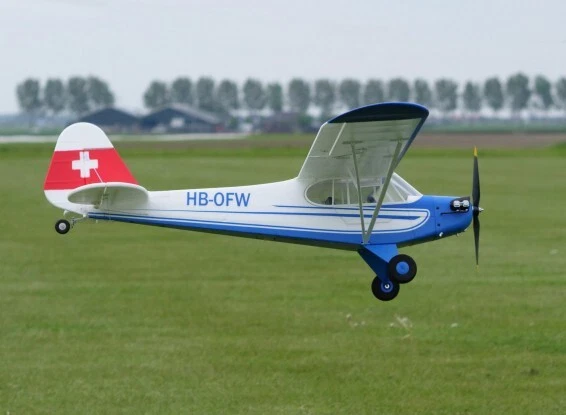 Piper J 3 weiss blau EPO 1400mm PNP Torcster mit Brushless Antrieb Servo Neu&Ovp - Bild 4 von 4