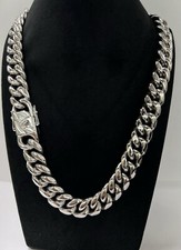 Miami Cuban Link Stainless Steel 14mm 20  Inch
