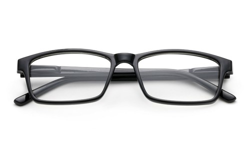 Gafas de lente transparente simples delgadas de plástico marco de bisagra con resorte protección UV - Imagen 4 de 12