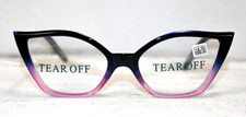 Mare Azzuro Black Pink Cat Eye Framed Reading Glasses 2.75 magnify NWT