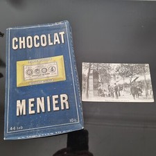 CHOCOLAT MENIER - BOITE Vide Ancienne Publicitaire Carte Postale Plaque Paris