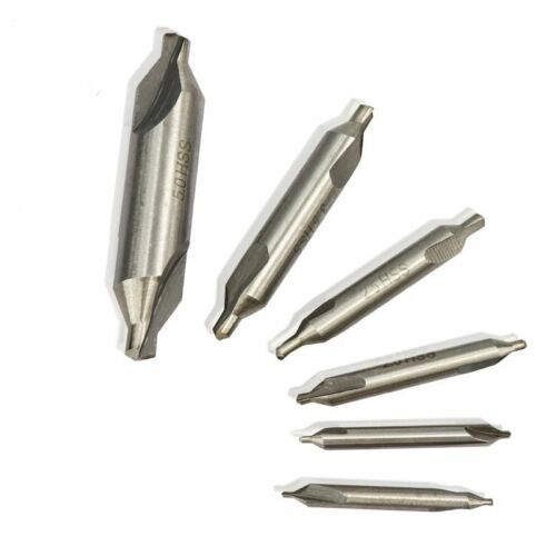 Drill Bit Set Center HSS Counter Sink TiN Coated 60 Degrees Diagonal Cutting New - Picture 1 of 10