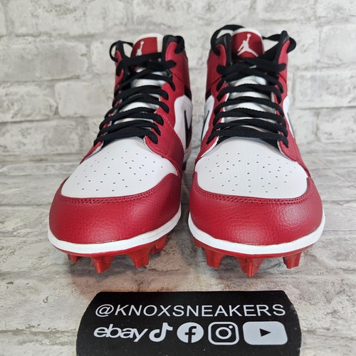 Nike Air Jordan 1 Mid TD Chicago Football Cleat FJ6805-106 Men's Size 11.5 - Picture 2 of 6