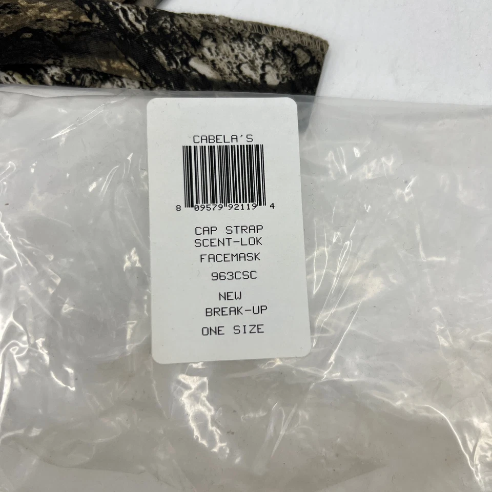 Vintage Cabelas Cap Strap Face Mask Mens One Size Camo Hunting Scentlok Made USA - Image 3 of 4