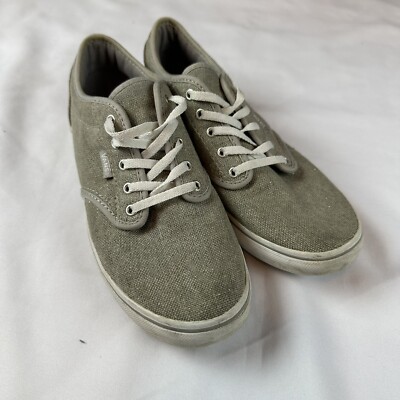 Vans Glitter Canvas Skate Shoes Womens Sz Silver Sparkle Gray Low Top  TB4R