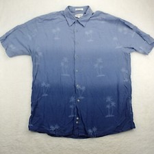 Vintage Pierre Cardin Mens XL Hawaiian Palm Trees Beach Light Weight TShirt