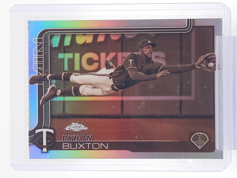 BYRON BUXTON 2025 TOPPS CHROME BASEBALL SEPIA REFRACTOR #172 TWINS Q7183