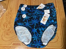 Jockey No Panty Line Promise Navy Blue Snowflake Hip Briefs- Set of 3-Size 6-NWT