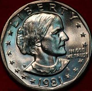 Uncirculated 1981 D Denver Susan B. Anthony Clad Dollar