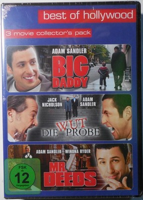DVD Adam Sandler Big Daddy, Die Wut Probe, Mr. Deeds NEU OVP best of hollywood