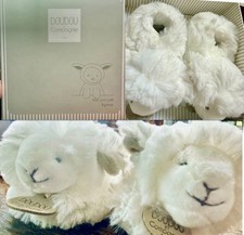 Doudou et Compagnie Paris Plush Rattle Baby Lamb Botties 0-6 Mo Baby Gift New