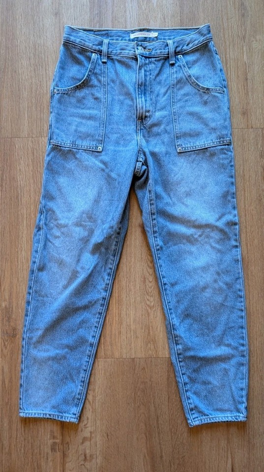 Levi Strauss & Co High Waisted Mom Jeans Womens Blue Denim W28 L27 90s