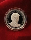 DONALD J TRUMP 45TH PRESIDENT WITH AMERICAN EAGLE, 1 Oz .999 Fine Silver Round.