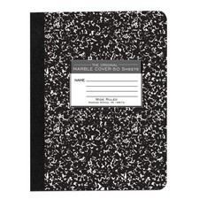 ROARING SPRING Hard Cover Composition Notebook, Black Marble Comp Book, 9.75 x