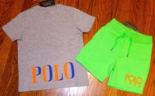 POLO RALPH LAUREN AUTHENTIC TODDLERS BOYS ORIGINAL NEW 2Pc SHORTS SET Sz 5, NWT