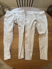 Lot of 2 SAMSHIELD Omega Horse Riding Pants Women's Sz US 26, UK 8, FR 36 Tan