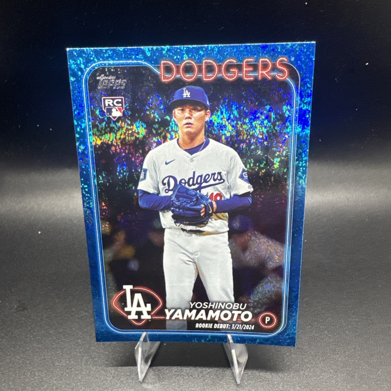 2024 Topps Update Series - Rookie Debut Yoshinobu Yamamoto #US149 Blue Foil /999