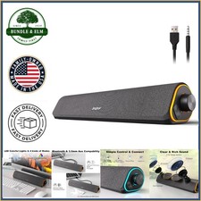 Dynamic Driver Soundbar with Bluetooth and USB Connectivity for Computers