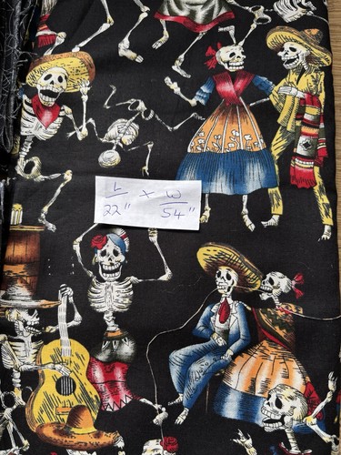 Selection Of Remnant Cotton Black Fabrics. Nice Sized Pieces For Craft & Sewing - Picture 2 of 4