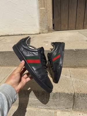 Gucci Ace Luxury Low-Top Sneakers Leather Rare Hype Old Money 43 size