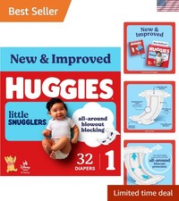Huggies Little Snugglers Diapers Size 1, 32 Count