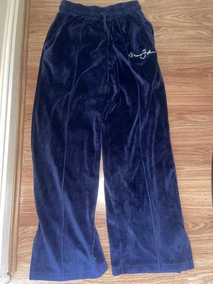 Missguided/Sean John Damen UK-Größe 8 blaue Velourshose/-hose (sehr guter Zustand)