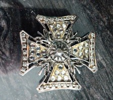 Rhinestone Cross Belt Buckle