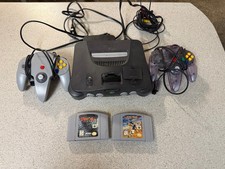 Nintendo 64 N64 Bundle w/ Cords, 2 Controllers  2 Games - Tested TUROK  STAR W