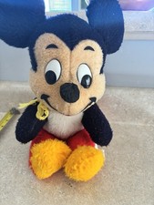 VINTAGE 1950s Walt Disney Mickey Mouse Plush Toy 15" California Stuffed Toys USA