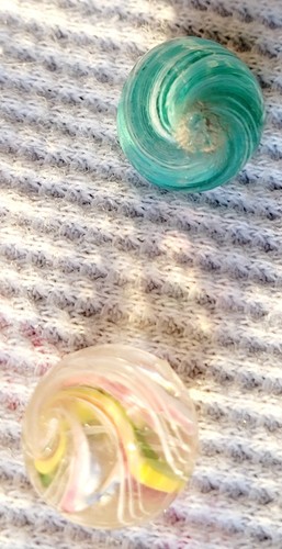  5 German Peewee  Marbles, Many Nice Colors+ Near-Mint Condition  - Imagen 11 de 12