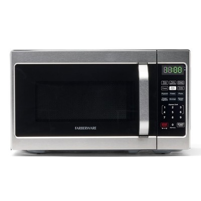 Microwave Oven 0.7 Cu. Ft. 700W Countertop Stainless Steel Farberware Watts Auto
