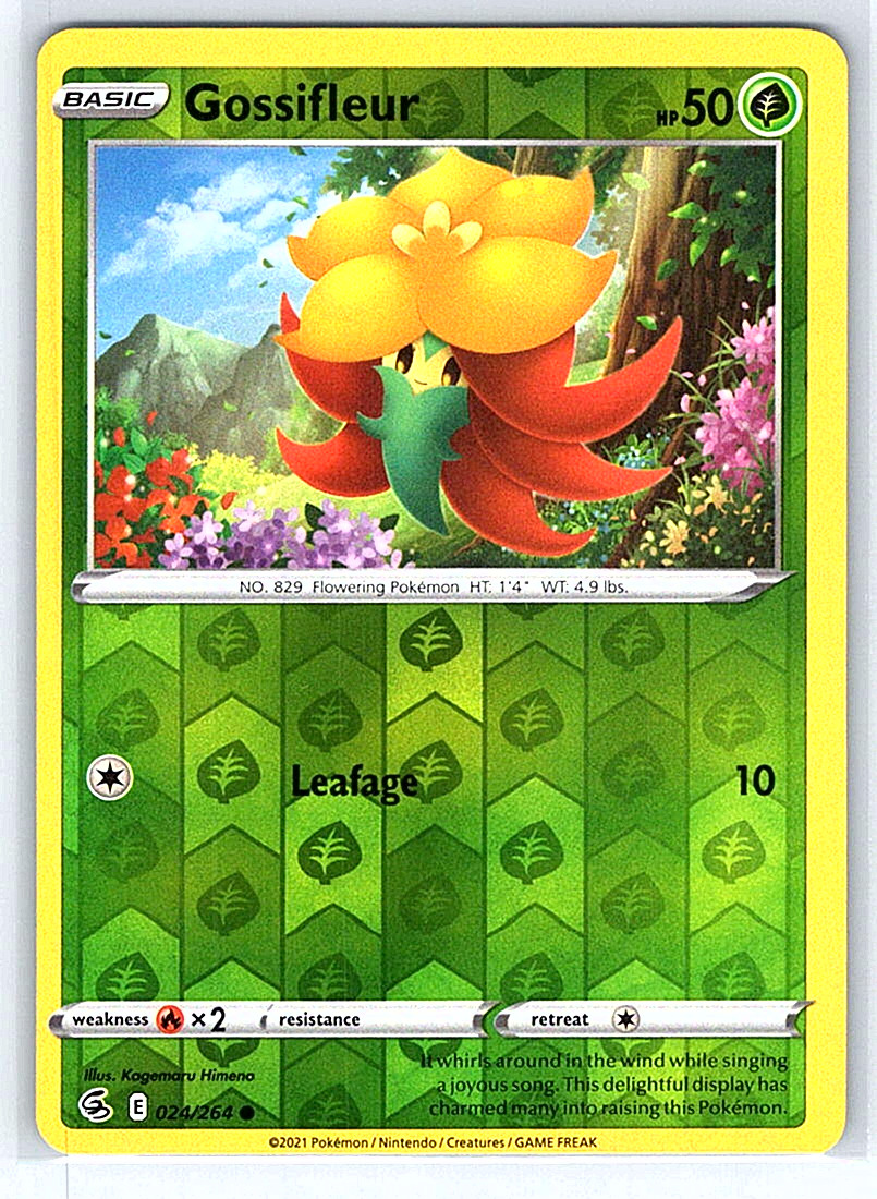 Gossifleur [Reverse Holo] 024/264 Fusion Strike NM or LP Pokemon Card