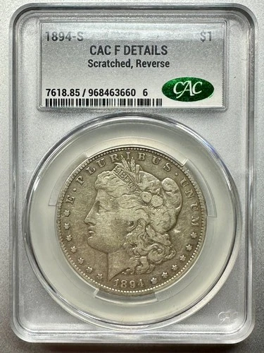 1894-S   MORGAN DOLLAR   CAC  FINE DETAILS  BETTER DATE