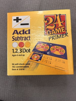 NEW 24 GAME Math PRIMER ADD SUBTRACT 96 Cards and Instructions Ages 6+