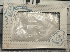 Vintage Slumbertime Baby Girl Christening Baptism Set Gown Coat Hat Blanket Box