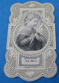 IMAGE PIEUSE 19 EME CANIVET SANTINO HOLY CARD LACE ED BENZIGER