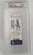 Alex Verdugo Dodgers Signed Autographed MLB Debut 9/1/17  Ticket PSA