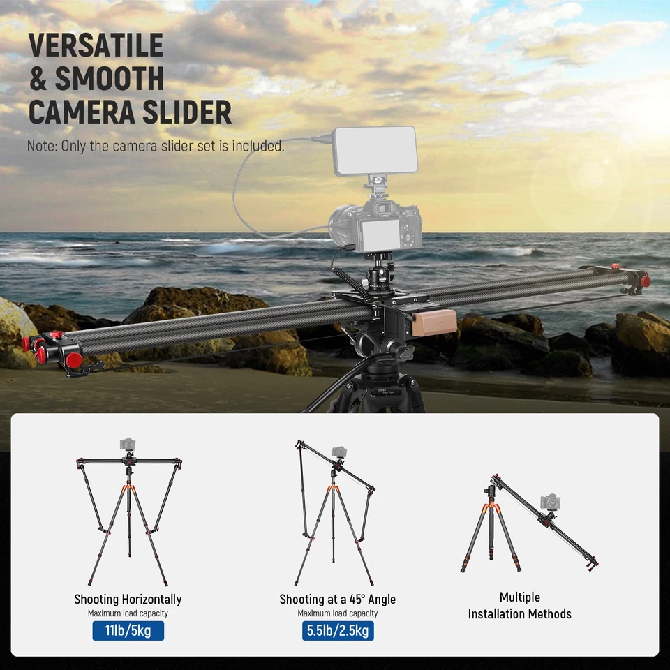 NEEWER ER1-80D 31.5" Motorized Slider w/Wireless App, 4400mAh Battery - Image 2 of 4
