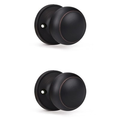 KNOBWELL 2 Pack Classic Style Dummy Door Knob, Individual Dummy Door Knob Sin...