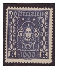 &Ouml;sterreich: Nr.404B Frauenkopf 1000 Kr. gez. 11 1/2 postfrisch signiert M&euro; 600,-
