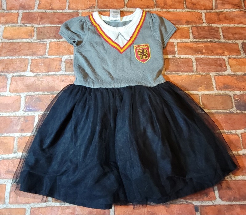 Harry Potter Gryffindor Girls Sweater Tulle Dress Sz 5t Guc