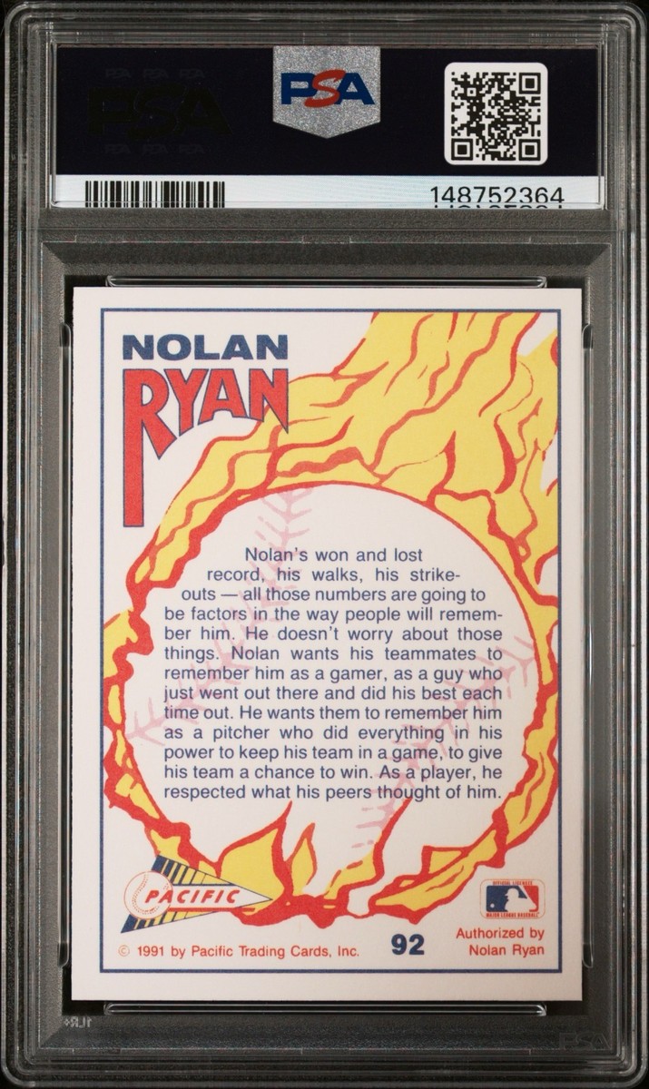 MARS' BLOOD サイン入りポストカード 1991 Pacific NOLAN RYAN 