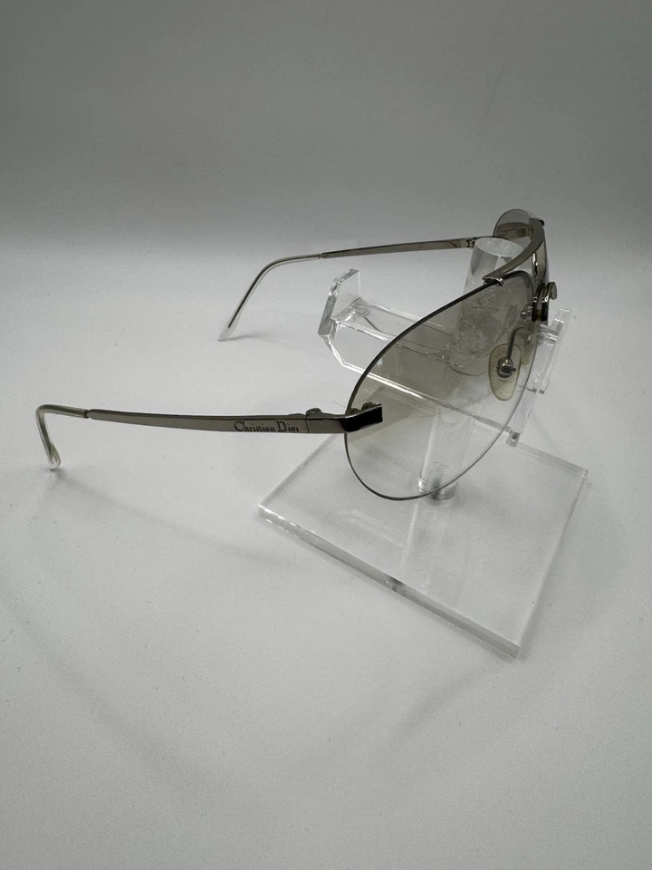 Christian Dior Mini Aviator Sunglasses Silver, Vintage 90s/00s - Image 2 of 4