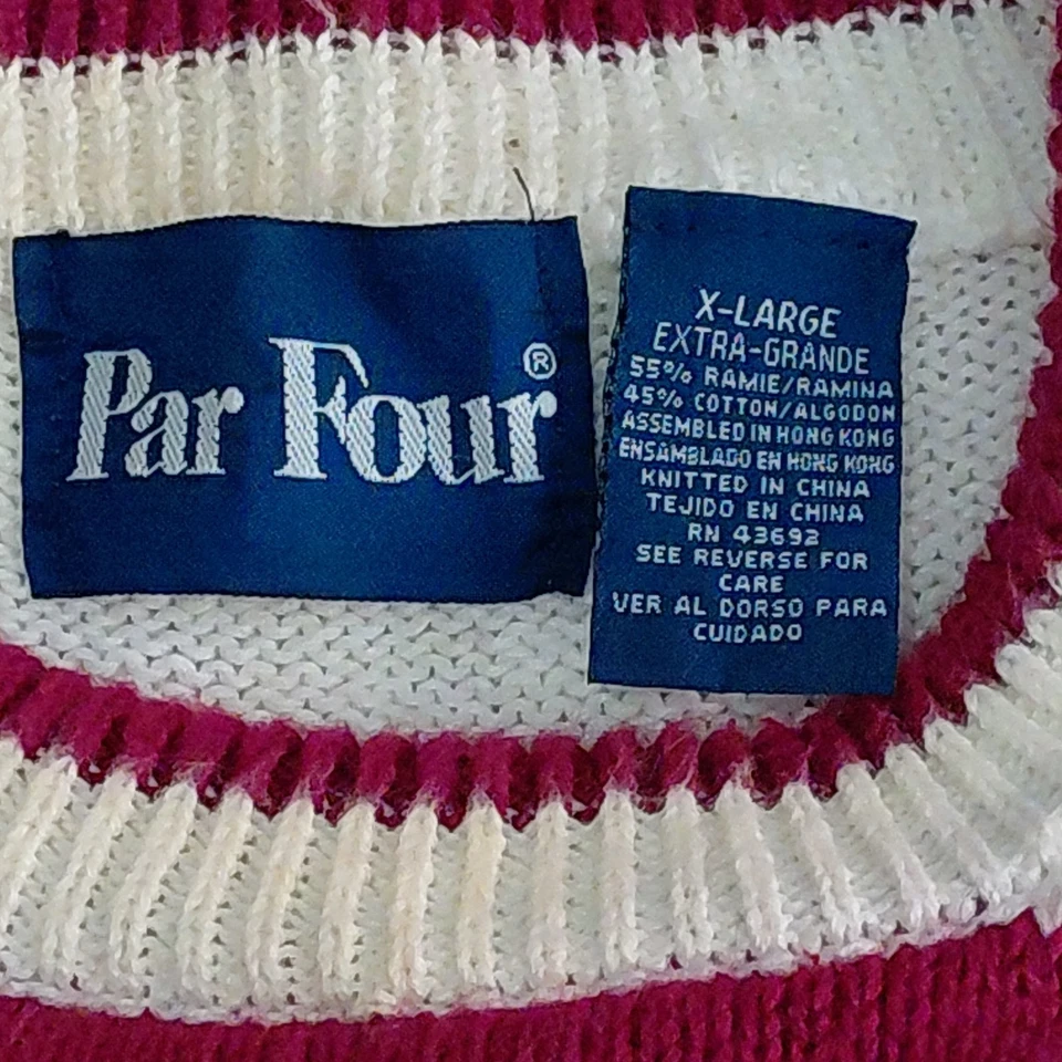 Suéter Vintage Par Cuatro Hombres XL Golf Gráfico Cuello Redondo Años 90 Foto 3 de 4