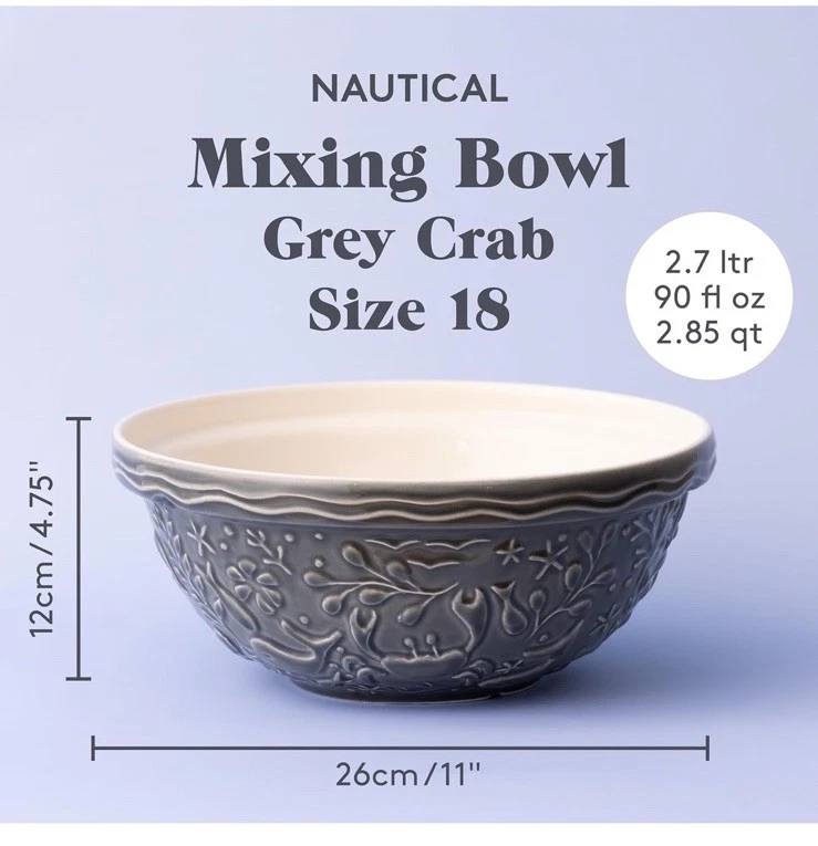 Mason Cash Nautical S18 Mixing Bowl (2.7L)
Opens in a new window or tab