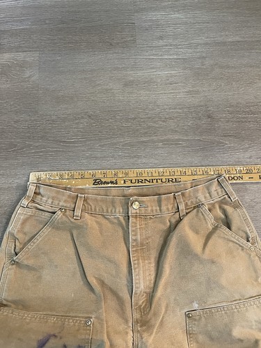 THRASHED Vintage Carhartt B01 Double Knee Pants size 38x34 fits 36x30 USA by Carhartt, $54.5 - Photo 8
