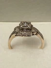 Kims Jewelers Sterling Silver 14K Rose/Champagne Gold Plated Diamond Ring
