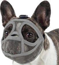 Short Snout Dog Muzzle, Breathable Soft Mesh French Bulldog Muzzle  for Flat