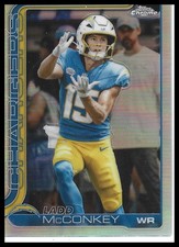 2025 Topps Chrome Football #156 Ladd McConkey Refractor Chargers
