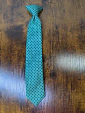 Chaps Green Blue Clip On Boys Tie 14 inches